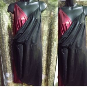 Plus Two Tone Satin Cami Dress